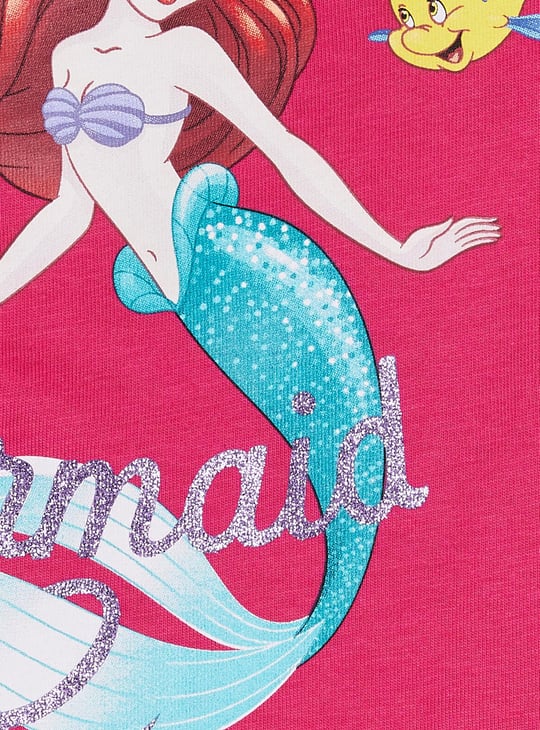 Girls Little Mermaid Fringe Detail Casual Top