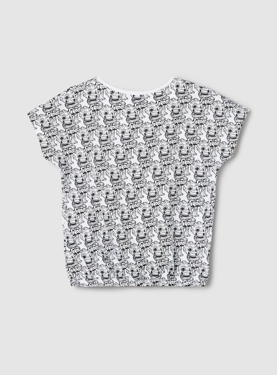 Girls Groot Embellished Ribbed Casual Top