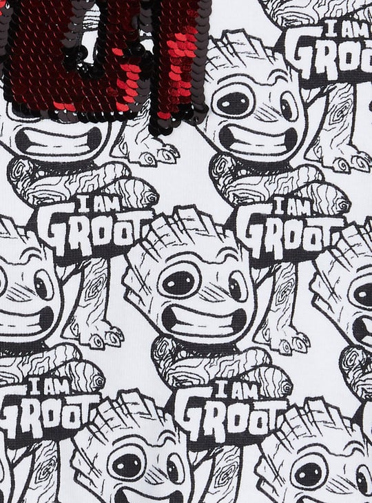 Girls Groot Embellished Ribbed Casual Top