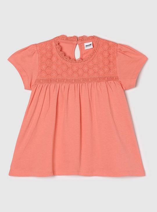 Girls Embroidered Knit Top