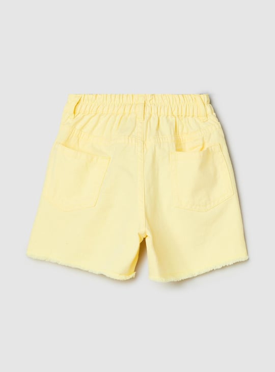 Girls Solid Woven Shorts