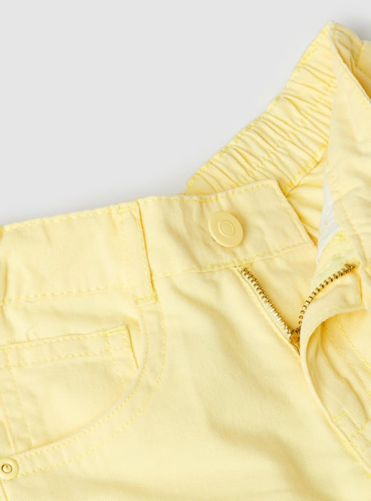 Girls Solid Woven Shorts