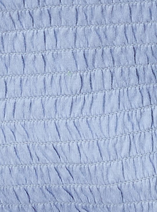 Women Smocked Crop Tank Top