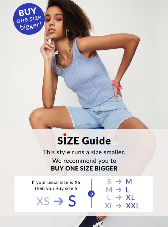 Women Smocked Crop Tank Top