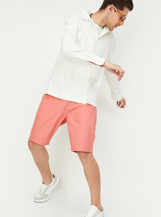 Men Solid Slim Fit Shorts