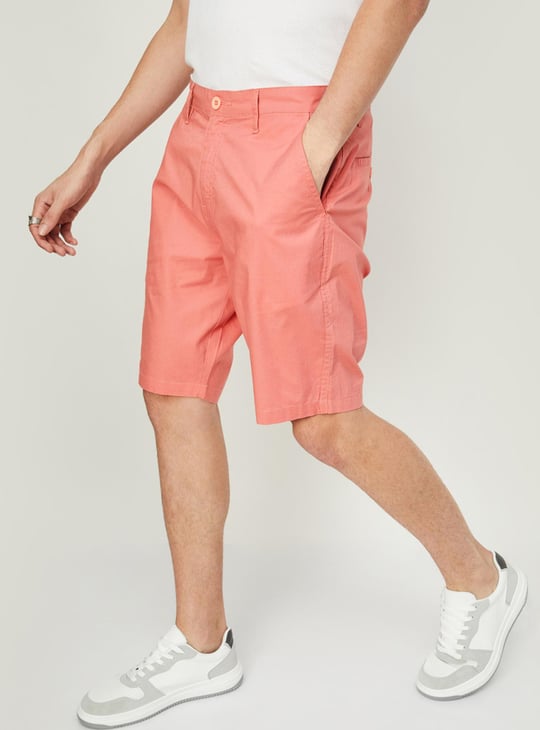 Men Solid Slim Fit Shorts