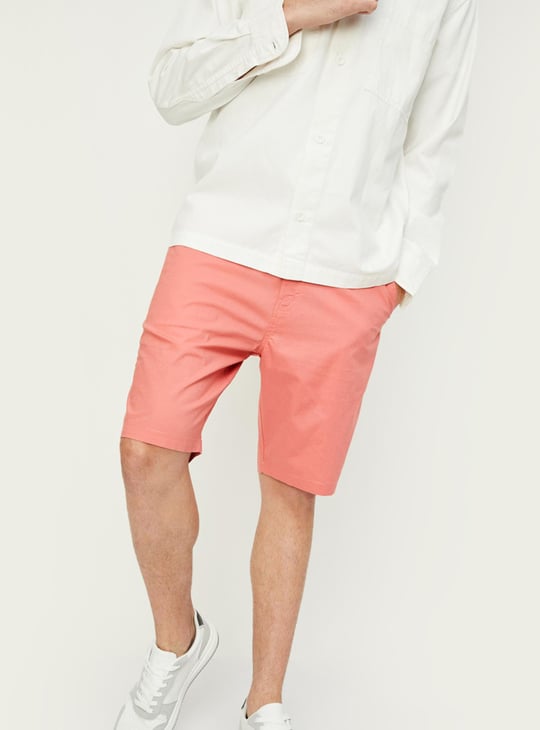 Men Solid Slim Fit Shorts