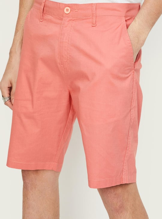 Men Solid Slim Fit Shorts