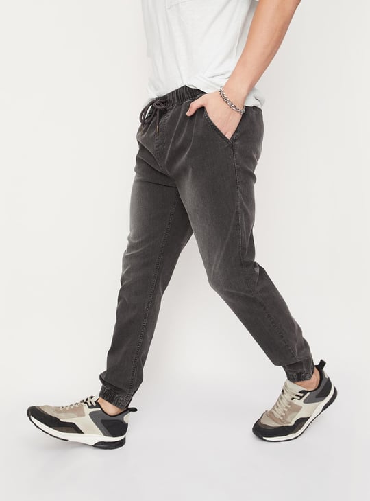 Buy Men Washed Carrot Fit Jogger Jeans Online at just Rs. 1399.0 1000012376029 Max Fashion