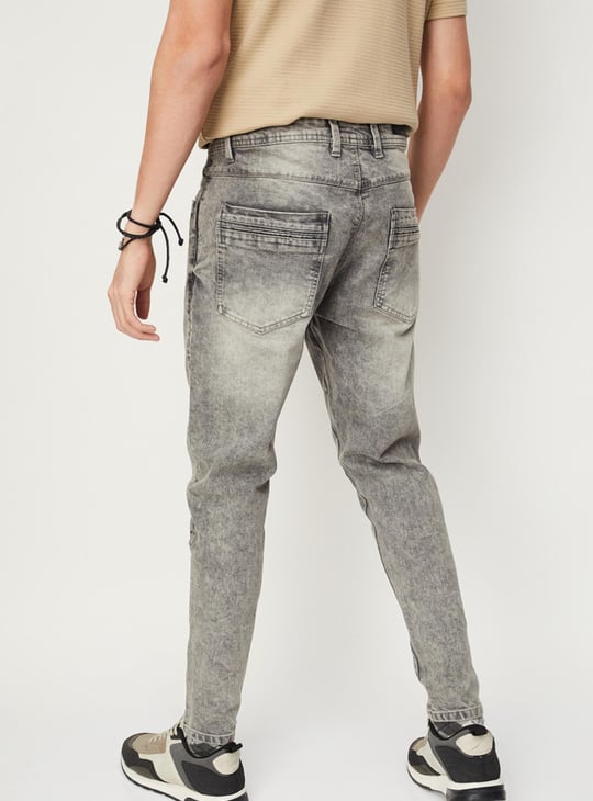 Men Washed Carrot Fit Jeans