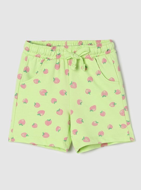 Girls All-Over Printed Knit Shorts