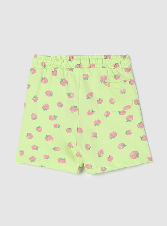 Girls All-Over Printed Knit Shorts