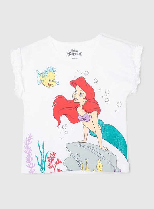 Girls Disney Princess Printed  T-shirt