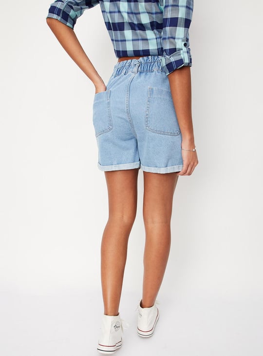 Women Washed Denim Shorts