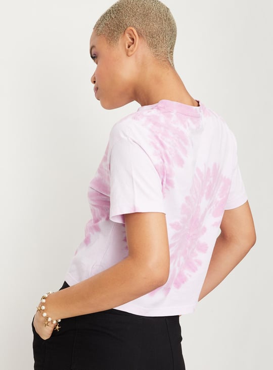 Women Disney Printed Round Neck Crop T-shirt