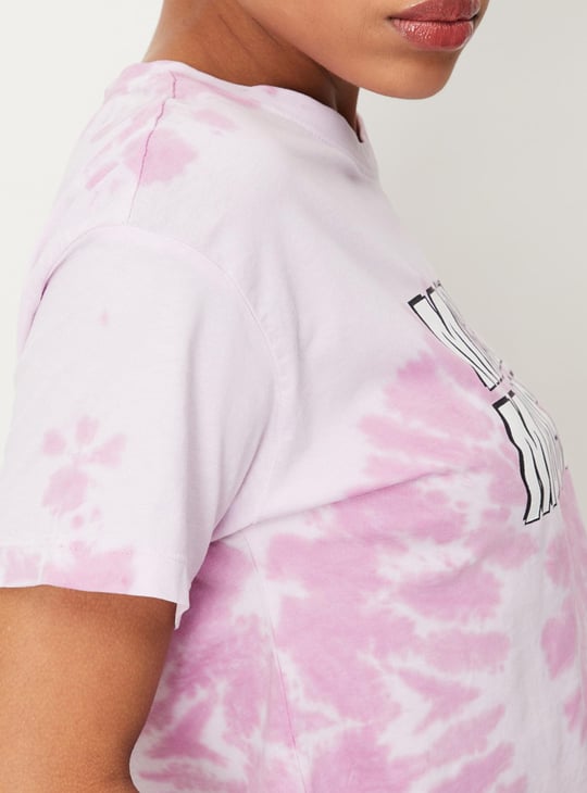 Women Disney Printed Round Neck Crop T-shirt