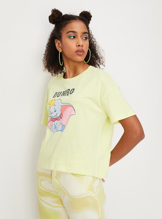 Women Dumbo Print Boxy T-shirt