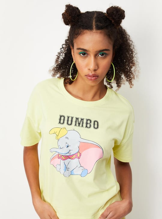 Women Dumbo Print Boxy T-shirt