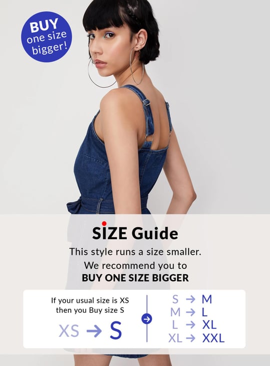 Women Solid Denim Shirt Dress