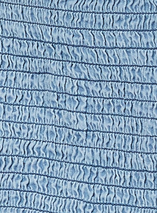 Women Solid Strappy Denim Dress