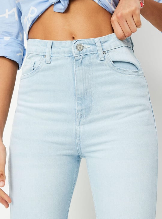Women Ripped Flared Jeans