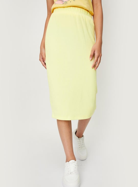 Girls Textured Knit Pencil Skirt