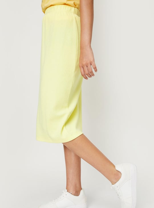 Girls Textured Knit Pencil Skirt