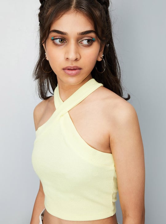 Girls Rib Knit Crop Top