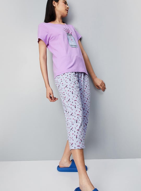 Women Printed Capri Set