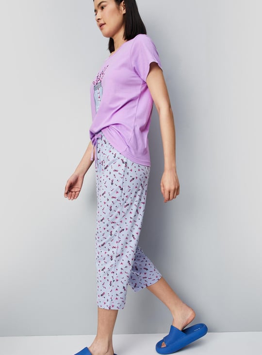 Women Printed Capri Set