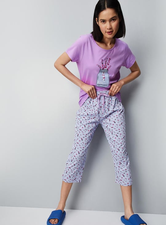 Women Printed Capri Set
