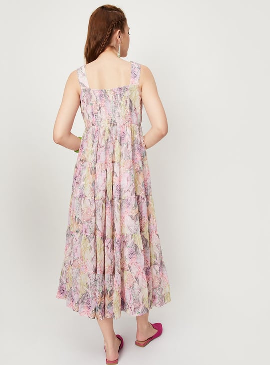 Women Printed Tiered Maxi Dress