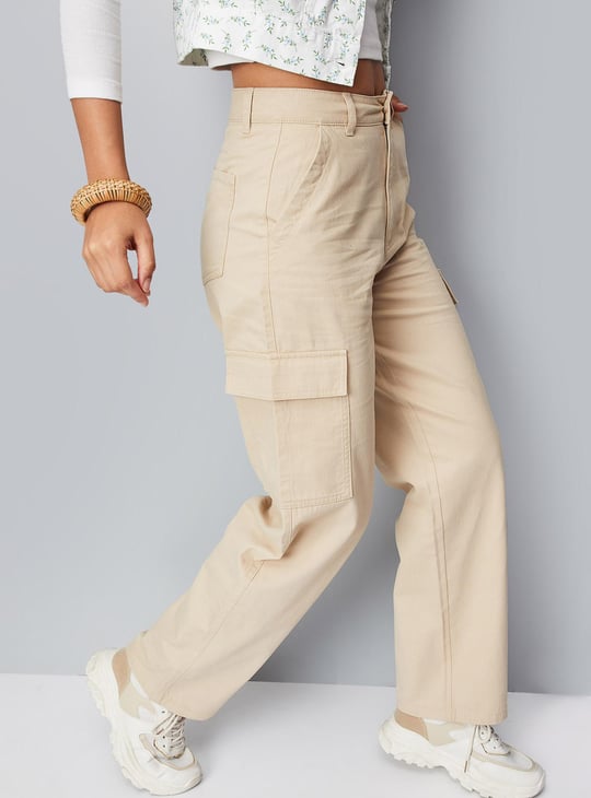 Women Solid Utility Cargos