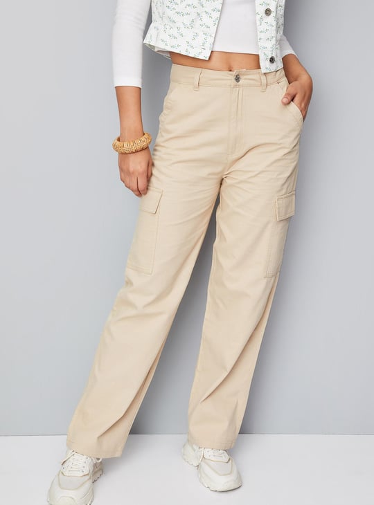 Women Solid Utility Cargos