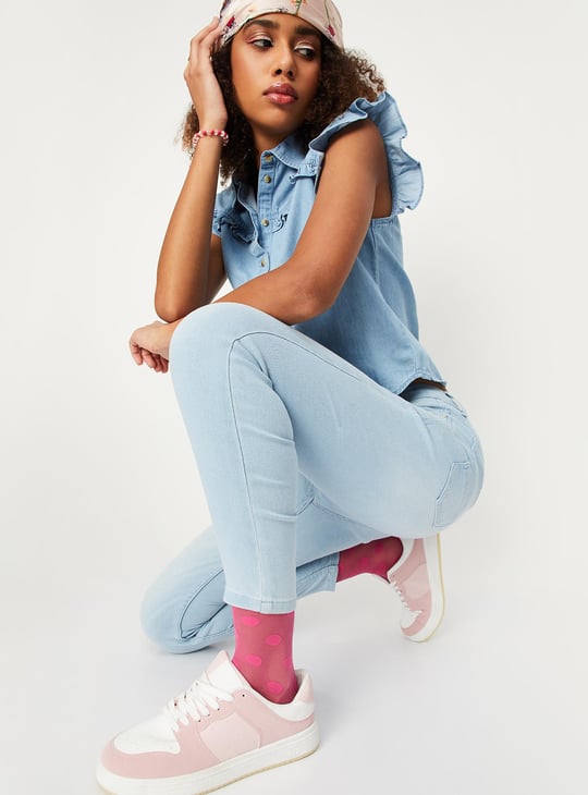Women Washed Skinny Fit Jeans