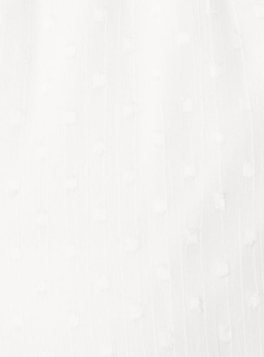 Women Dobby Woven Flared Dress