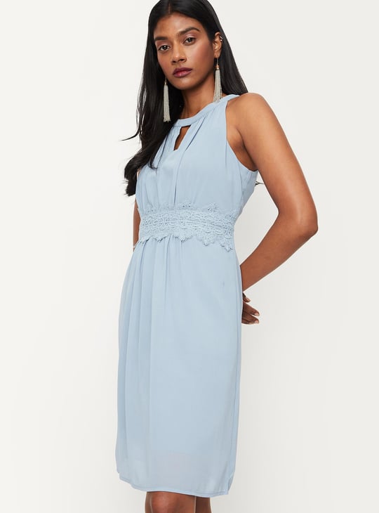 Women Lace Halter Neck Dress