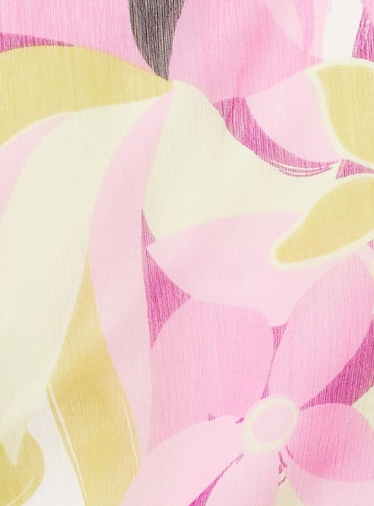 Women Floral-Print Wrap Crop Top