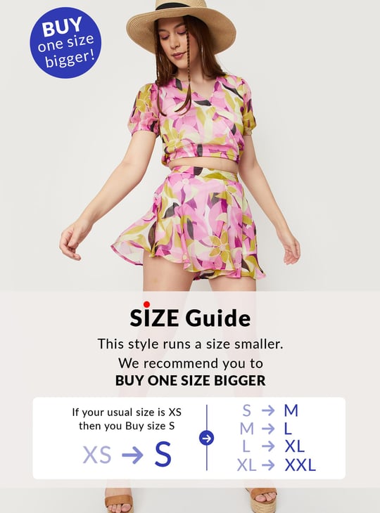 Women Floral-Print Wrap Crop Top