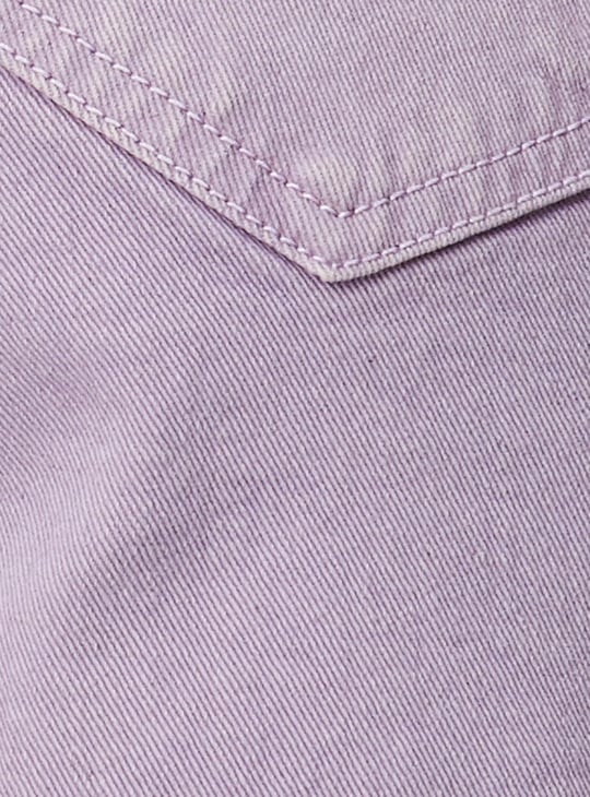 Women Solid High-Waist Denim Shorts