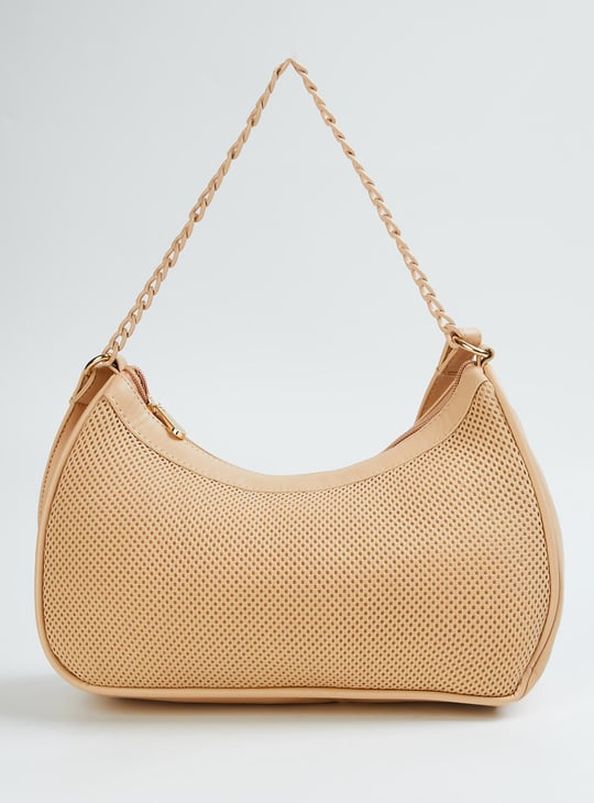 Women Chain Detail Baguette Bag