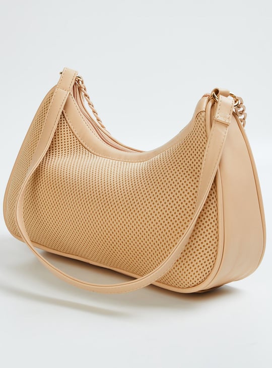 Women Chain Detail Baguette Bag