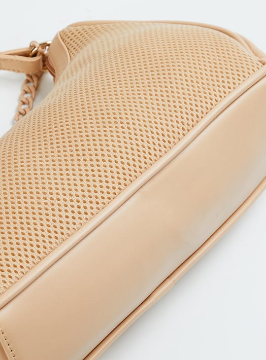 Women Chain Detail Baguette Bag