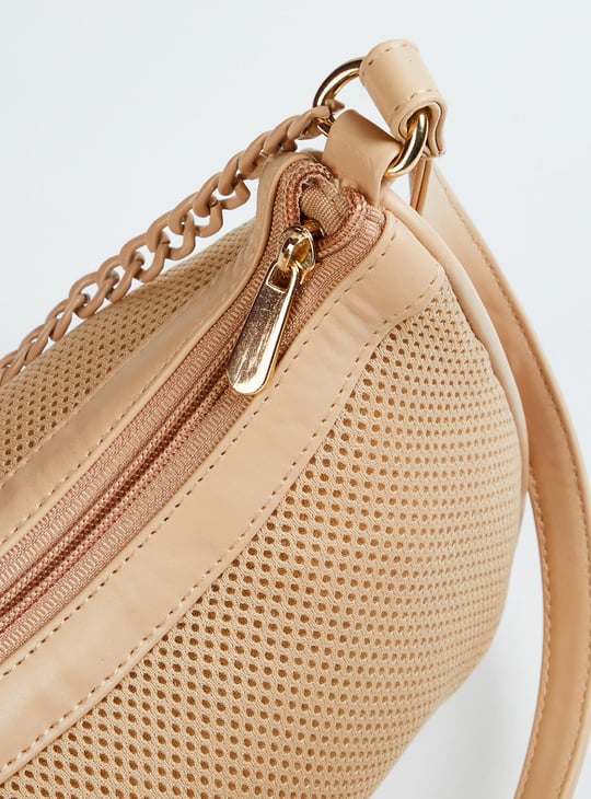 Women Chain Detail Baguette Bag