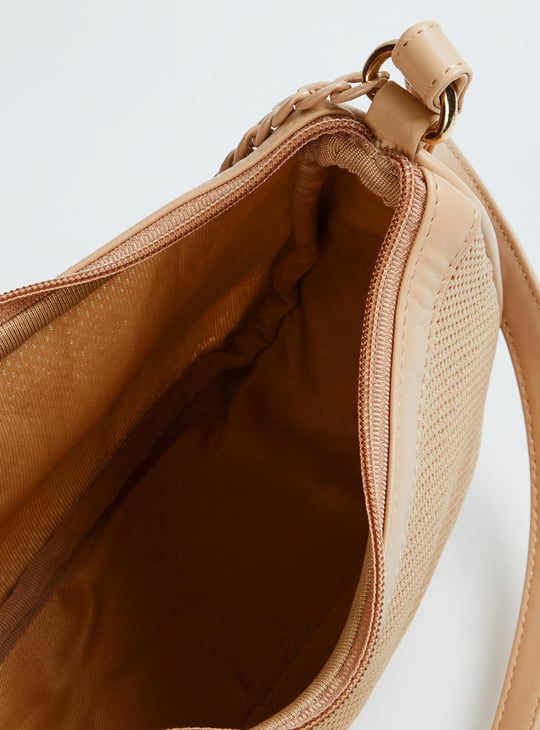 Women Chain Detail Baguette Bag