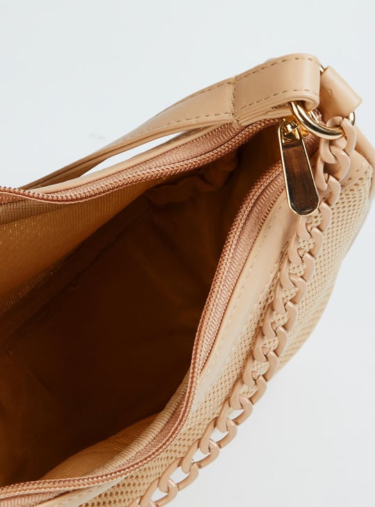 Women Chain Detail Baguette Bag
