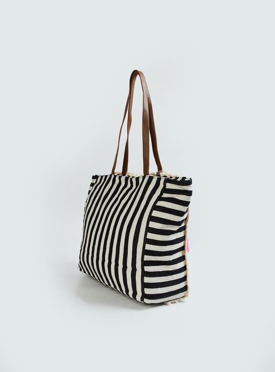 Women Striped Tote Bag