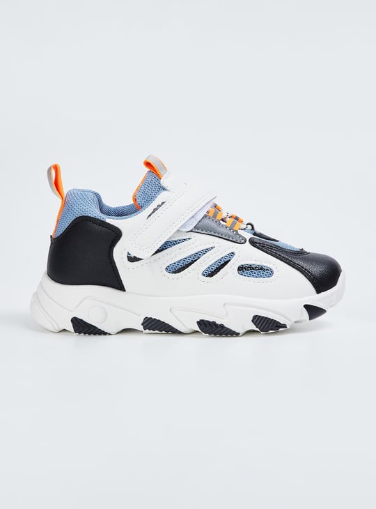 Boys Colourblock Velcro Sports Shoes