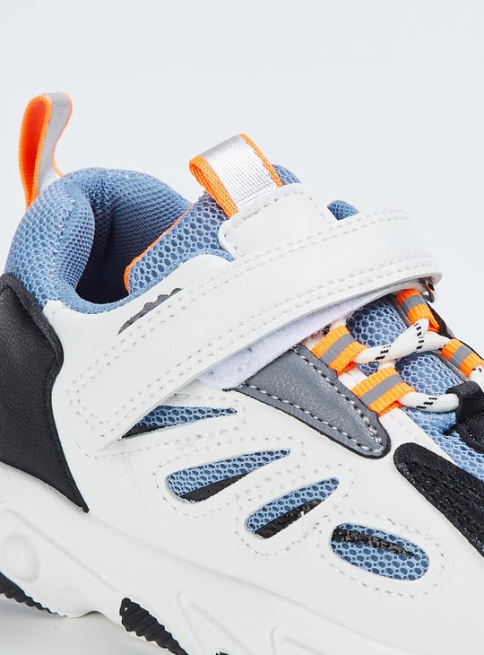 Boys Colourblock Velcro Sports Shoes