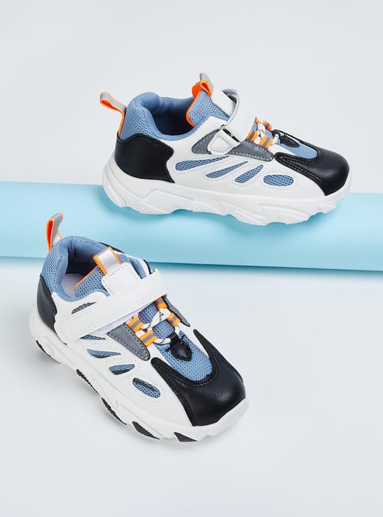Boys Colourblock Velcro Sports Shoes